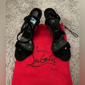 Christian Louboutin Umberta Suede Black Heels Sz 39